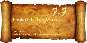 Faukel Filoména névjegykártya